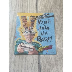 Plug Into the Power PMG-USA Insert Poster NES Nintendo Insert Only